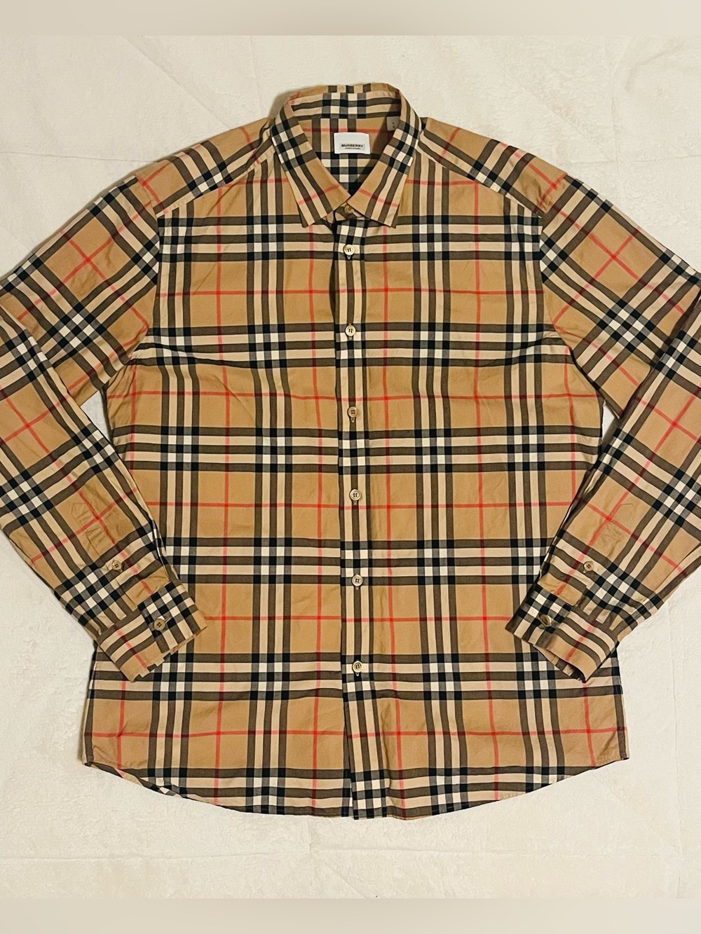Burberry London England Nova Check Plaid Button Shirt Men’s Large